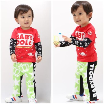 童裝春秋款日本純棉休閑PP褲中小童夢幻五星時尚潮褲