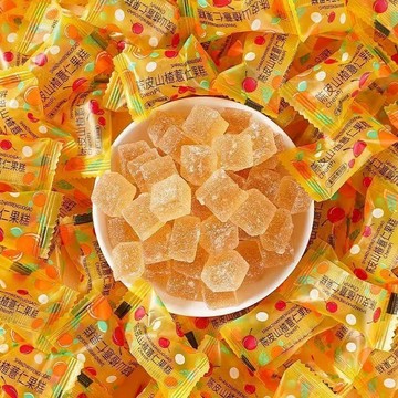 60倍濃縮陳皮山楂薏仁軟糖 解熱膩油大餐救星 酸甜軟糯清爽不膩 獨立小包裝 0添加蔗糖 辦公室解饞必備 追劇休閒零食