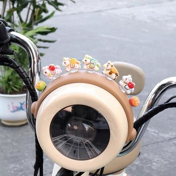 💖機車裝飾💖新款電動車裝飾小配件車載擺件中控臺電瓶摩托車發財小馬擺件車貼 機車裝飾 機車飾品 機車裝飾品 腳踏車裝飾