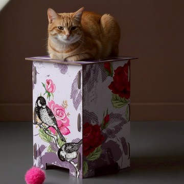 義大利MIHO華麗立體組裝木製椅凳/椅子/穿鞋椅(玫瑰花園Rose Garden)