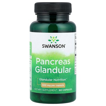 Swanson Vitamins, 胰腺，500 毫克，60 粒膠囊