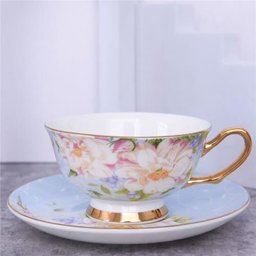歐式骨瓷金把咖啡杯碟陶瓷辦公室奶茶下午茶杯禮品杯廣告杯