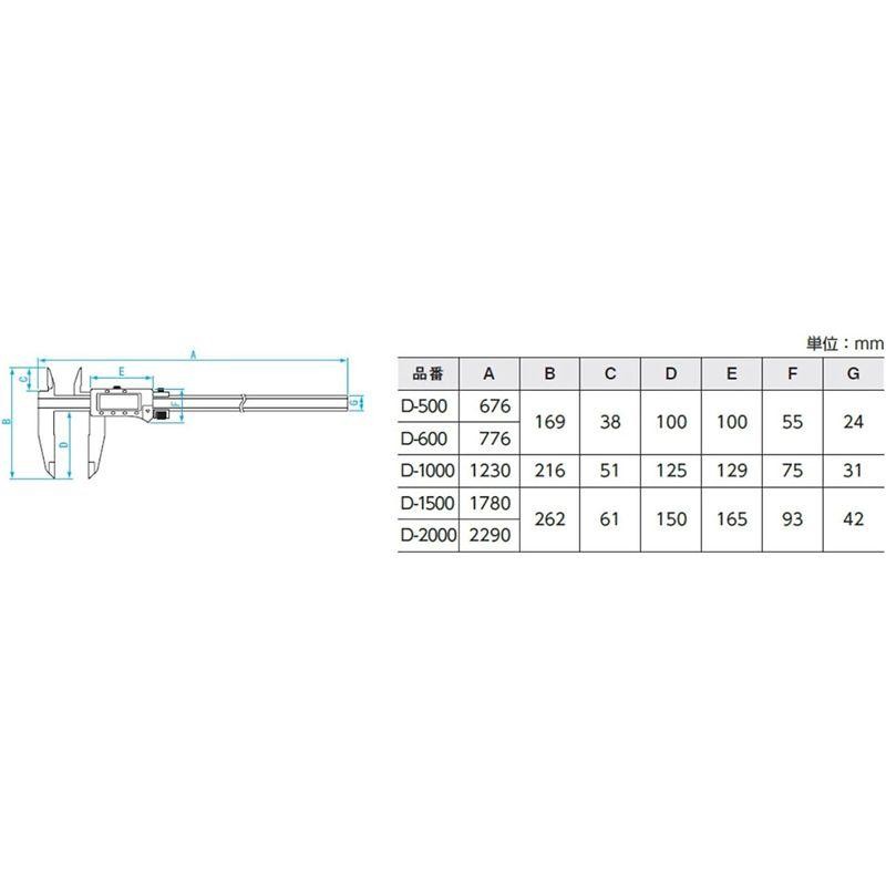 guard 新潟精機 デジタルノギス 1000mm Ｄ-1000 | somersby.se