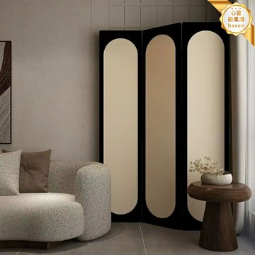 【法式摺疊移動】屏風隔斷 客廳屏風 臥室隔斷 直播背景 裝飾屏風 摺疊屏風 移動隔斷 鏤空雕花 客廳臥室遮擋 家用房間分區