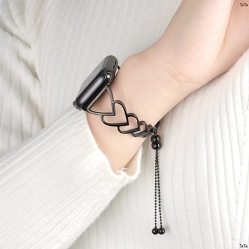 iwatch6鋼錶帶蘋果手錶se錶帶applewatch7錶帶5/4/3/代38/42/44/40mm女生不鏽鋼個性高級