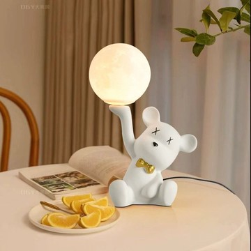 臥室床頭臺燈 大觀園臺燈床頭燈臥室ins創意月球護眼休現代簡約小臺燈