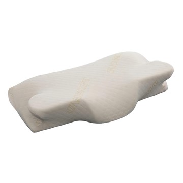 Ishur 伊舒爾 8D蝶形記憶枕 聚氨酯纖維透氣針織布 零泰防螨抗菌 高密度記憶棉  1個  白色  67x36x12.5cm