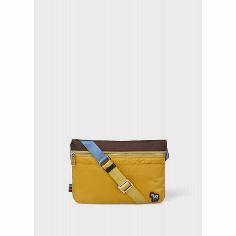 ポールスミス ショルダーバッグ Ps カラーブロック サコッシュ マスタード Paul Smith 通販 Lineポイント最大get Lineショッピング