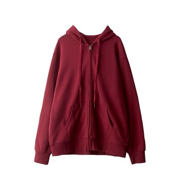 春秋季新款寬松bf慵懶風連帽衛衣女美式復古外套上衣服ins潮