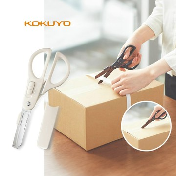 KOKUYO日本國譽 新版 二刀流匠剪刀 美工刀 自動縮回 開箱神器 美工刀剪刀二合一 Hasa-P412