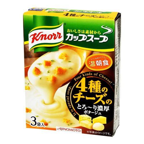 味の素 クノール カップスープ 4種のチーズ濃厚ポタ 3袋 ×10 メーカー直送