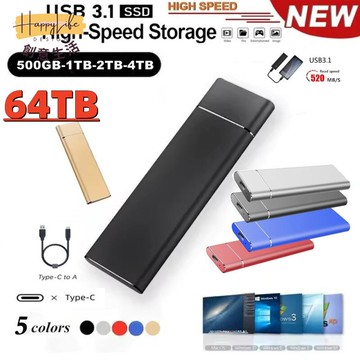 超薄移動硬盤大容量1tb高速手機電腦 固態硬盤 外置存儲4tb現貨[DD0505006]