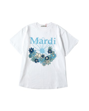 MARDI MERCREDI 印花短TEE 白色 經典小雛菊 繽紛花園 天空藍花 TSHIRT FLOWERMARDI JARDIN VVD