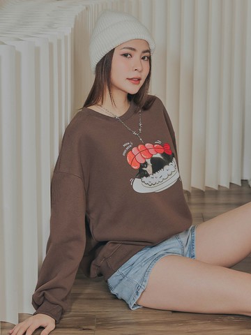 可愛動物系列上衣-咖啡