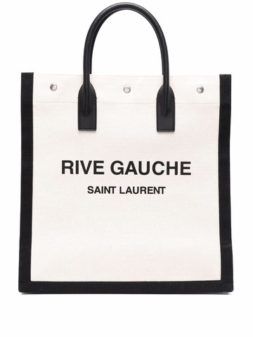 Saint Laurent - Rive Gauche tote bag - men - Calf Leather/Fabric - One Size - Neutrals