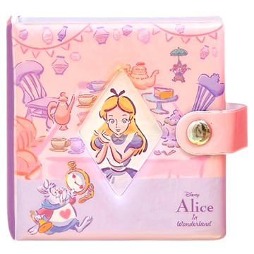 Disney 迪士尼 3環收納冊 愛麗絲 13cm  30片  紫色