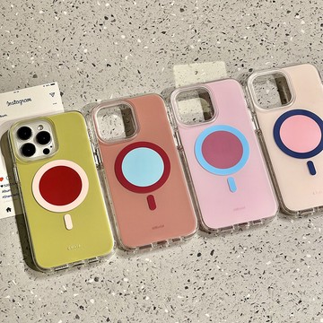 極簡ins復古撞色防摔殼磁吸殼 iphone17手機殼15 14 13 promax 磁吸蘋果保護殼
