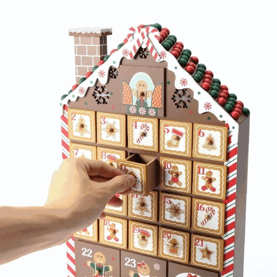 Christmas Decorations Christmas 24-Day Countdown Calendar Chocolate Wooden