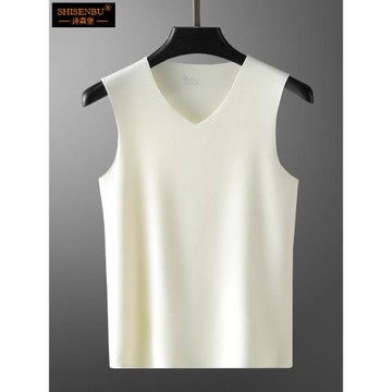 羽毛蛋白保暖背心男士冬季新款加厚磨毛坎肩打底上衣德絨無痕內衣