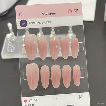 純手工穿戴甲杏仁成品網紅貼片氣質顯白修飾手型好看 QSAS