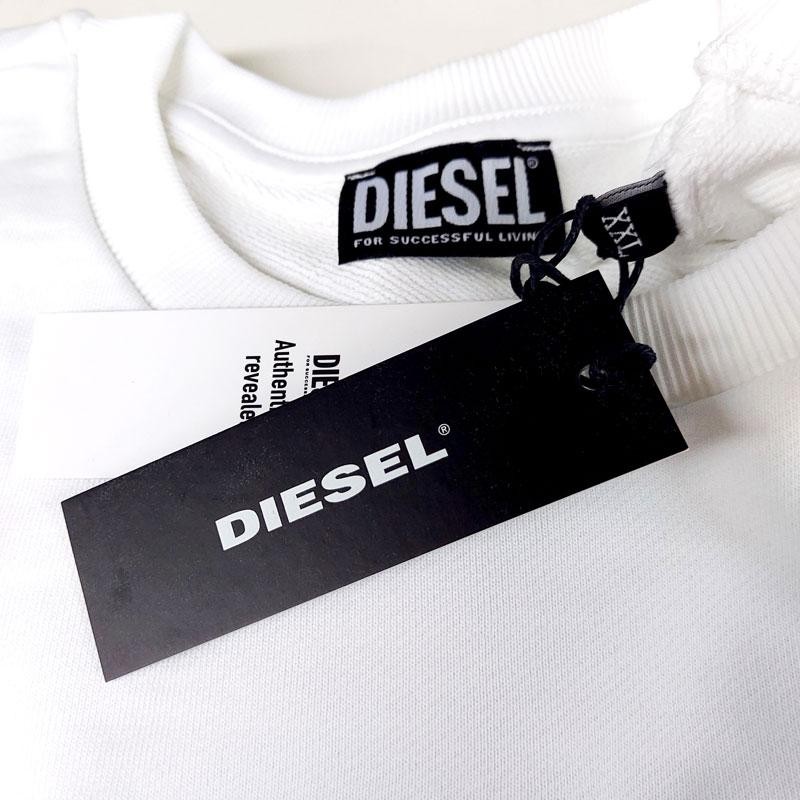 DIESEL ディーゼル 新品 長袖 トレーナー A00809 0IAJH 100 ホワイト