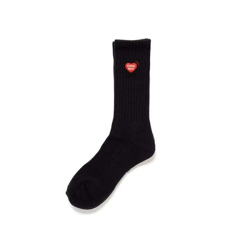 HUMAN MADE PILE SOCKS BLACK 襪子 長襪 愛心 黑色 HM00GD008-BK [台灣現貨]