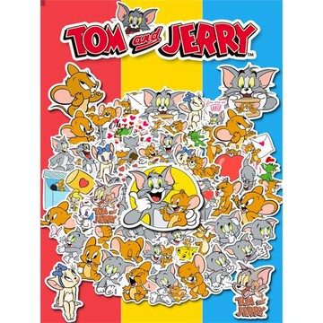 搞笑動畫貓和老鼠可愛卡通行李箱貼紙手機電腦水杯滑板車裝飾貼畫