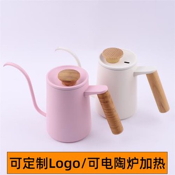 手沖咖啡壺套裝家用木柄防燙細口壺長嘴壺專業手沖杯滴漏式沖泡壺