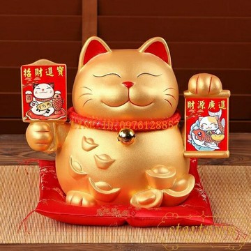 搖手發招財貓擺件店鋪開業送禮品存錢罐【繁星小鎮】