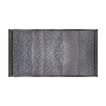 AFAMIC 艾法 刮泥吸水 玄關腳踏墊/滌綸圈絨提花橡膠地墊  黑灰色  80 x 50 x 0.8cm