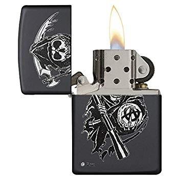 Sons Of Anarchy Black Matte Zippo Lighter -*Free Engraving on Backside