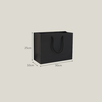黑卡紙袋橫款30x10x25cm