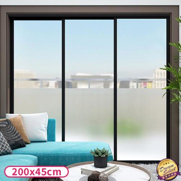 【DREAMSELECT】無膠靜電隔熱遮光窗戶玻璃貼 200 x 45cm  2入組(多款任選)
