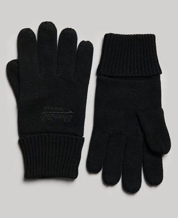 Superdry Men's Men's Essential Plain Gloves Black - Size: One Size Size: 1SIZE