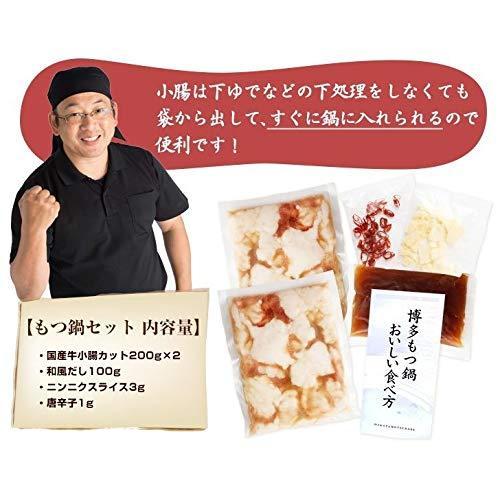 博多もつ鍋セット 国産牛もつ400g 2〜3人前 和風醤油スープ