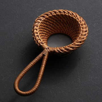 茶漏  日式茶道竹茶濾 孟宗竹根濾網勺竹茶慮 創意過濾器零配件