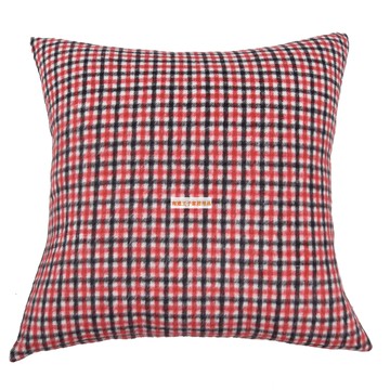 田園小紅格子抱枕家用沙發靠墊辦公室床頭靠枕汽車腰枕色織紅格子