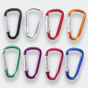 【台灣現貨🔥免運】正鋁合金 登山扣 5號D型扣環 D型環 掛環 吊環 掛扣 鑰匙扣 多色可選 扣環 掛勾 D型扣
