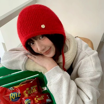 針織毛線帽 秋冬百搭保暖顯臉小護耳帽714932