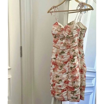 品牌折扣店商場專柜撤柜女裝尾貨清倉小清新鏤空碎花吊帶連衣裙女