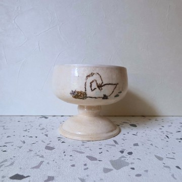 天鵝手繪小高台 / 甜點杯