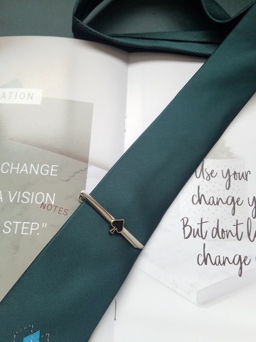 銀色撲克牌領帶紳士風百搭領帶配件