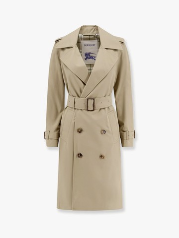 Organic cotton trench with check lining - BURBERRY - gender_Woman