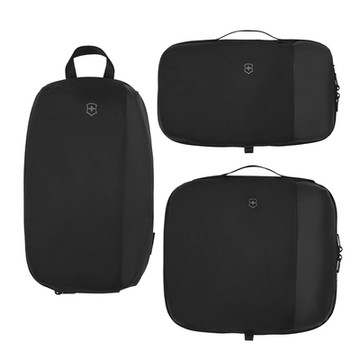 VICTORINOX 瑞士維氏Travel Essentials 旅行收納Cube Set-黑