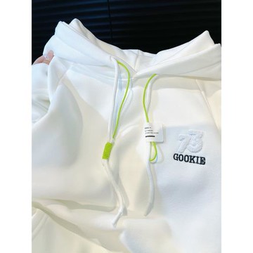 美式復古加絨衛衣女2026新款潮牌連帽加厚上衣oversize秋冬外套潮