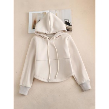 女童短款衛衣秋冬2024新款洋氣中大童連帽打底衫兒童休閑冬季上衣