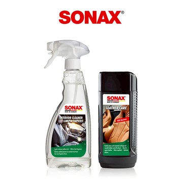 SONAX 內裝清潔組 (真皮活化乳250ml+車內除汙劑500ml) 車內清潔 真皮沙發 內飾清潔 溫和去汙 皮革保養