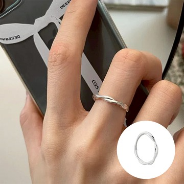 S925純銀麻花纏繞戒指 附馬卡收納盒