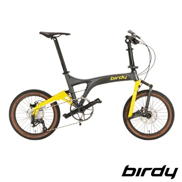 Birdy全地形GV+ 18吋10速前後避震鋁合金折疊腳踏車鳥車-黑炫黃