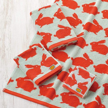 日本丸真│Anorak英倫設計款毛巾洗臉巾 兔子